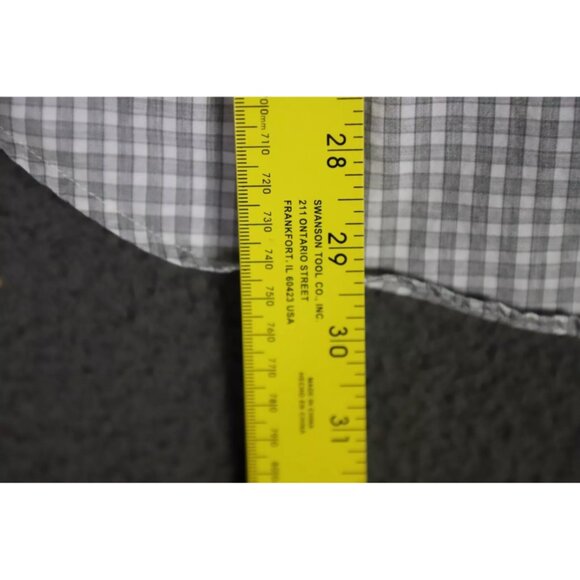 Vineyard Vines Button-Up Shirt Men L Gray/White Gingham Slim Fit Logo Embroidery - Picture 9 of 10